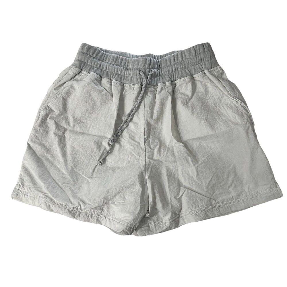 Fabletics Jemma Shorts Women's Small Gray Soft Knit Drawstring Pockets NWT